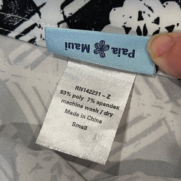 RipSkirt Hawaii Sz Small Skirt Length 15 Hook/Loop Wrap Geometric Blue & White - Picture 3 of 5